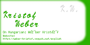 kristof weber business card